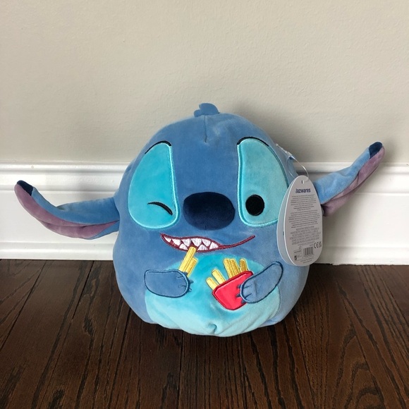Squishmallows x Disney 8” Stitch Holding French Fries Plush Toy - NWT! - Picture 2 of 9
